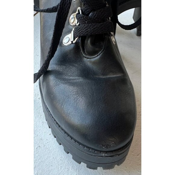 Forever 21 Heeled Ankle Biker Faux Leather Boots Women's Size 9 (READ) - Picture 10 of 14
